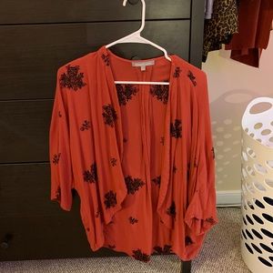 Floral “kimono” sweater